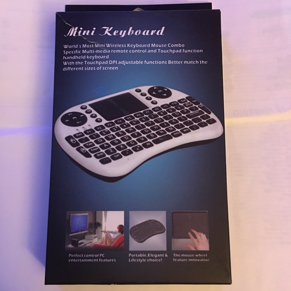 Mini Wireless Keyboard Combo Multi-Media remote control and touch pad function